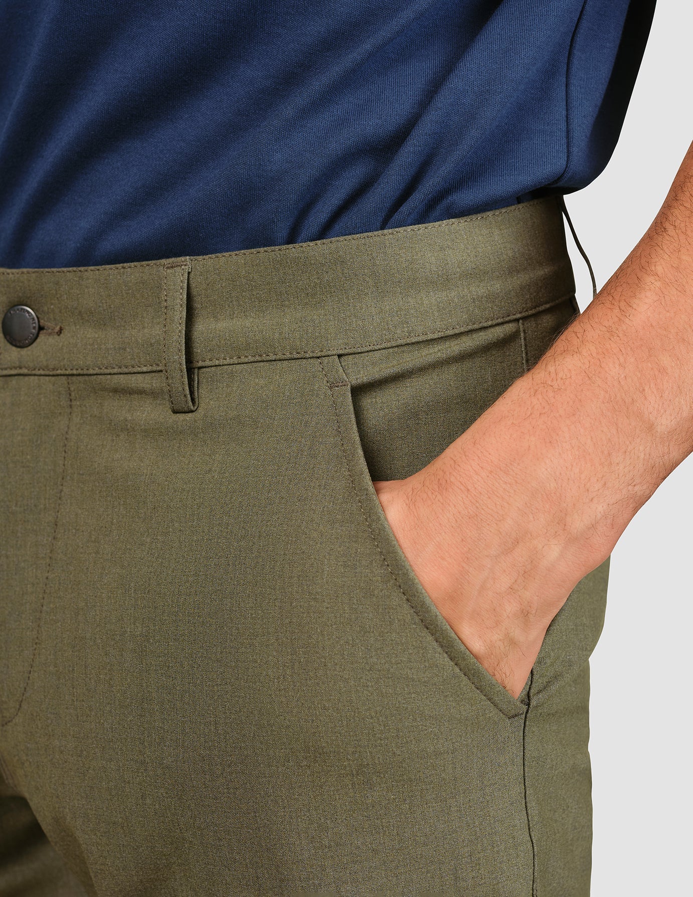 Essential Pants Regular Remote Green Melange - Image 6