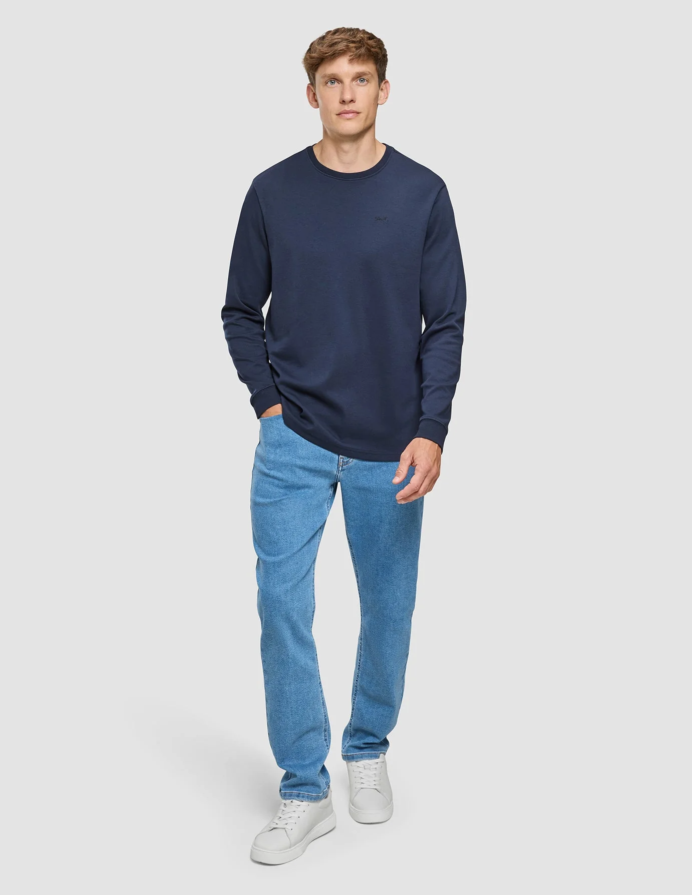 Lightweight Crewneck Dark Navy - Image 4