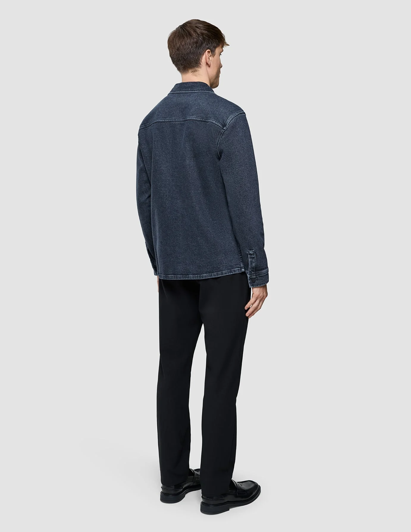 Matteo Denim Overshirt Washed Black - Image 5