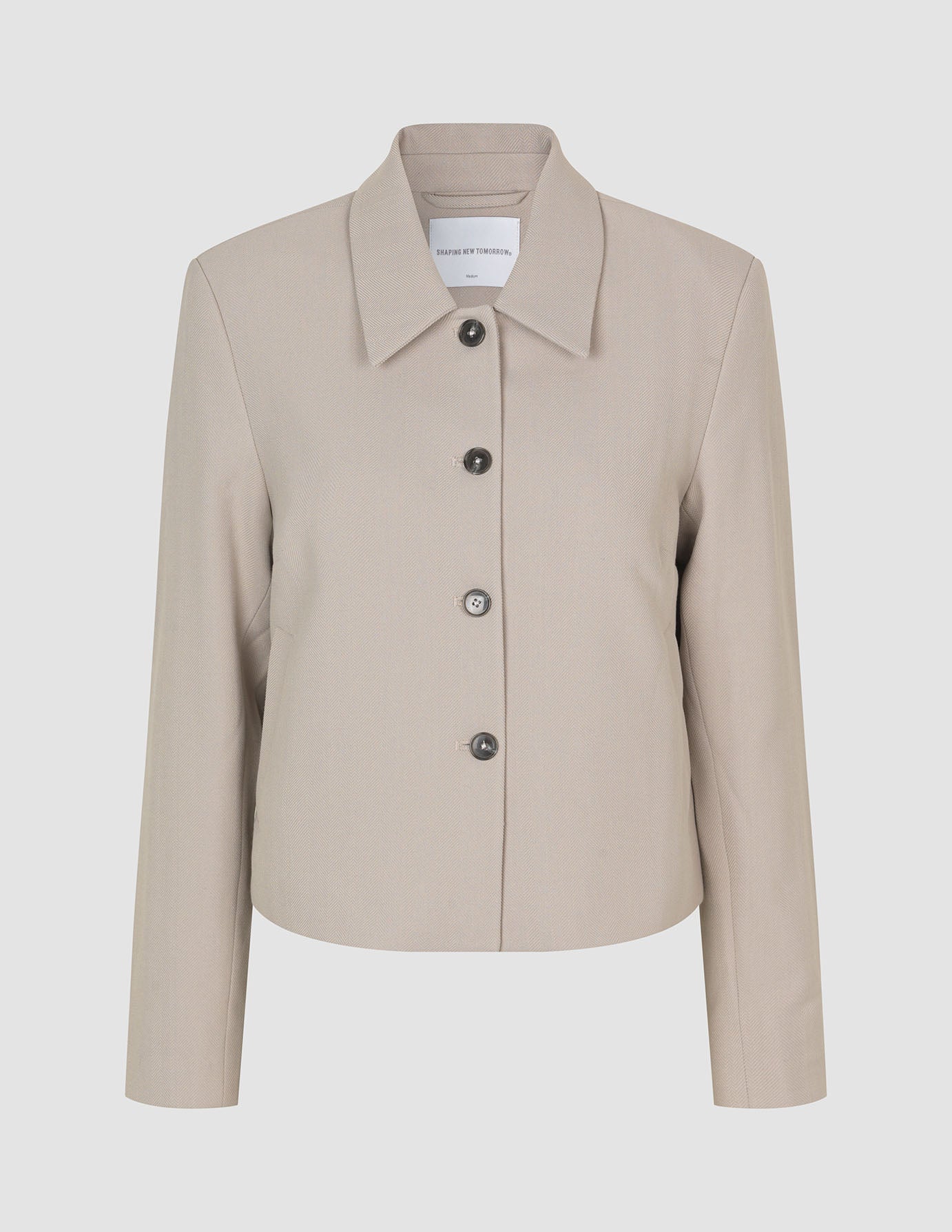 Serene Short Jacket Greige - Image 3