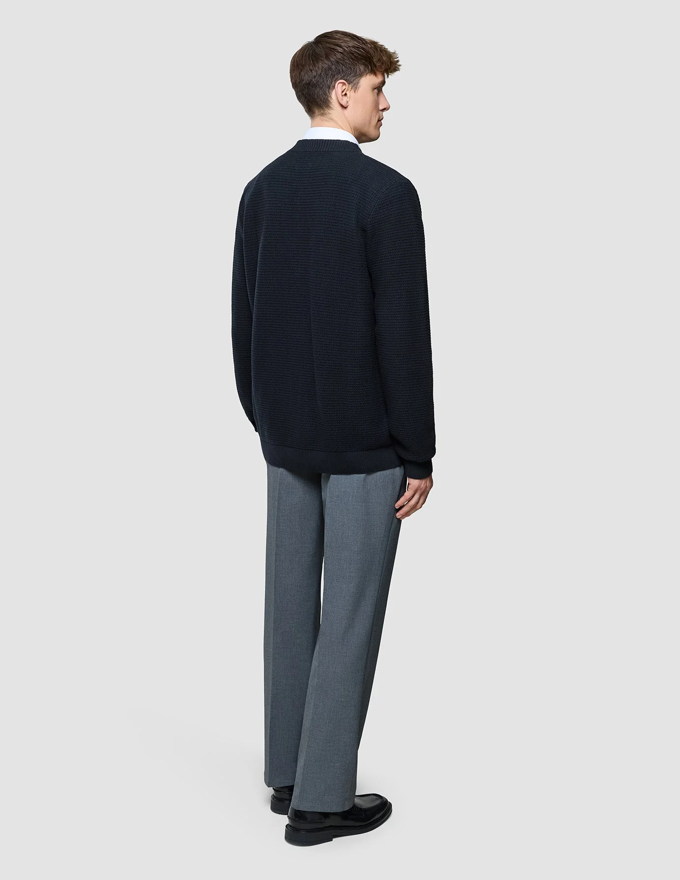 Structured Knit Cardigan Black - Image 6