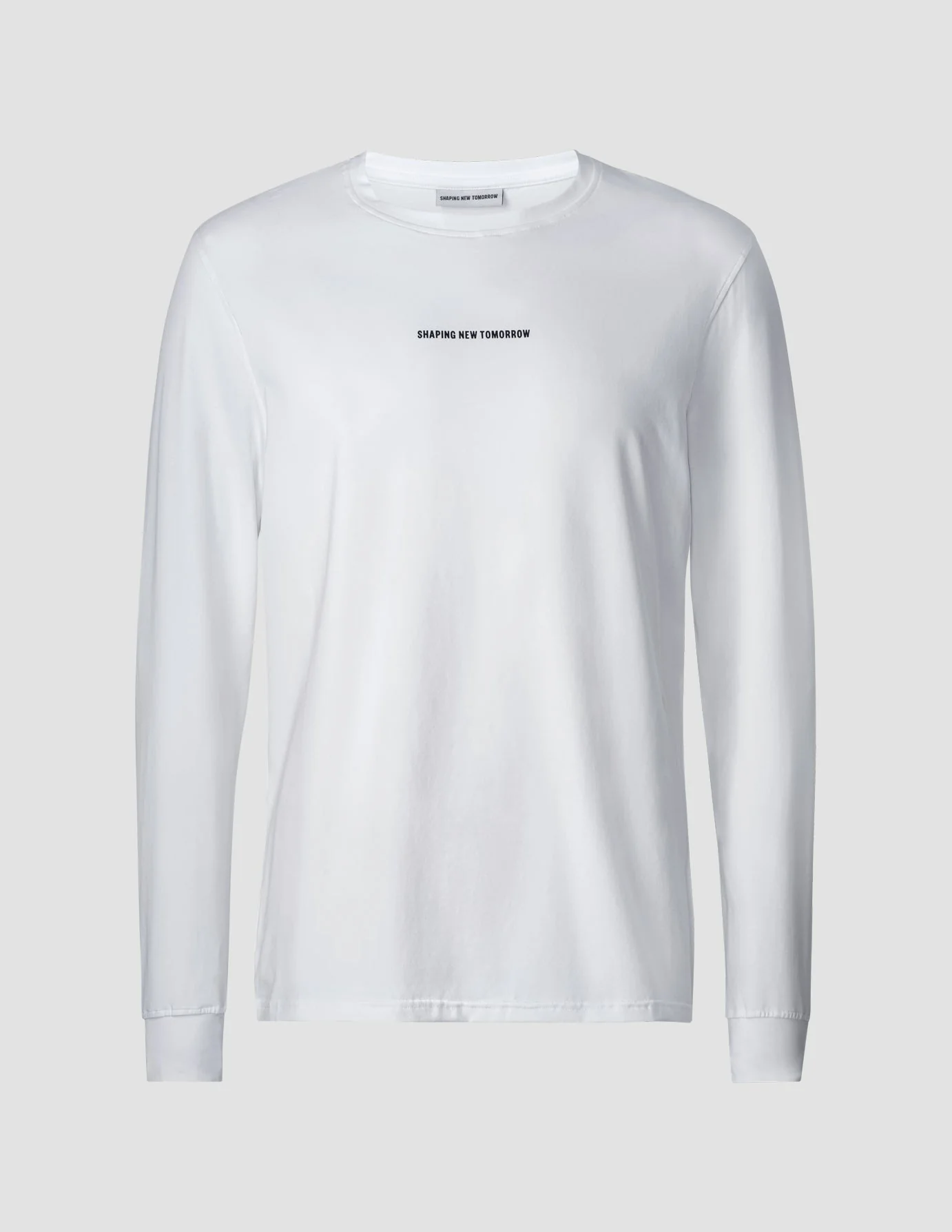 Supima Autograph Long-Sleeved T-Shirt White - Image 3