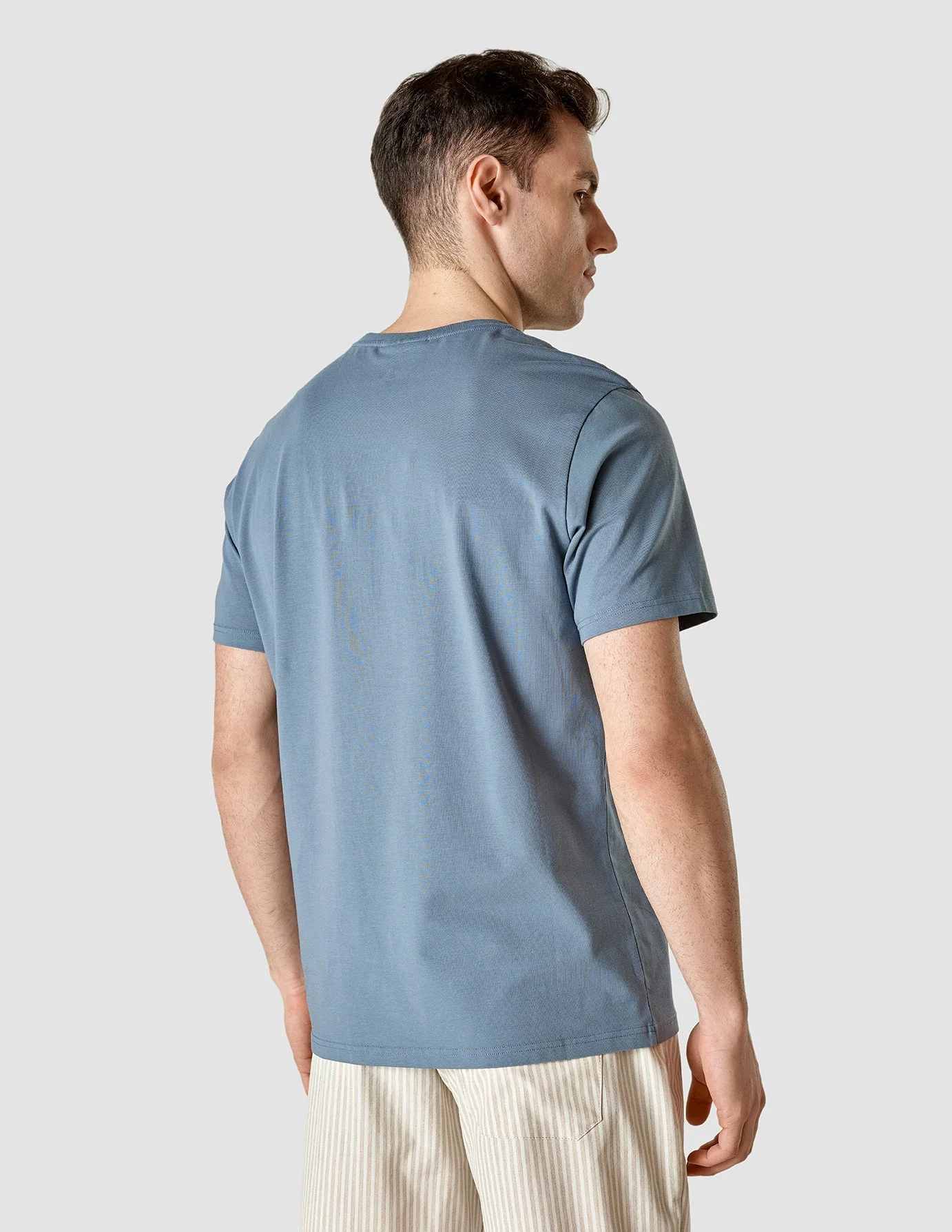 Supima Autograph T-shirt Blue Mirage - Image 4