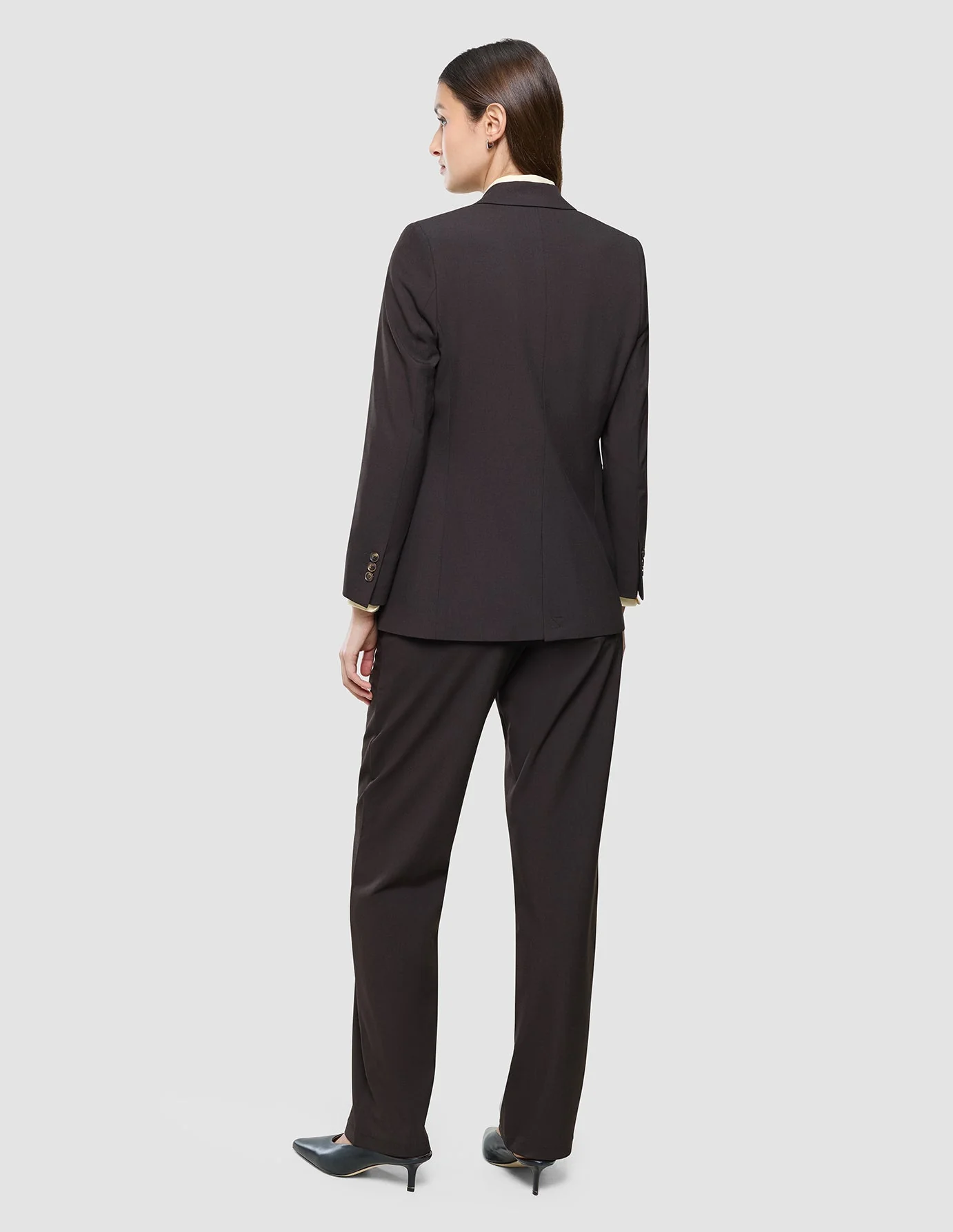Women Ease Blazer Mocha Melange - Image 5