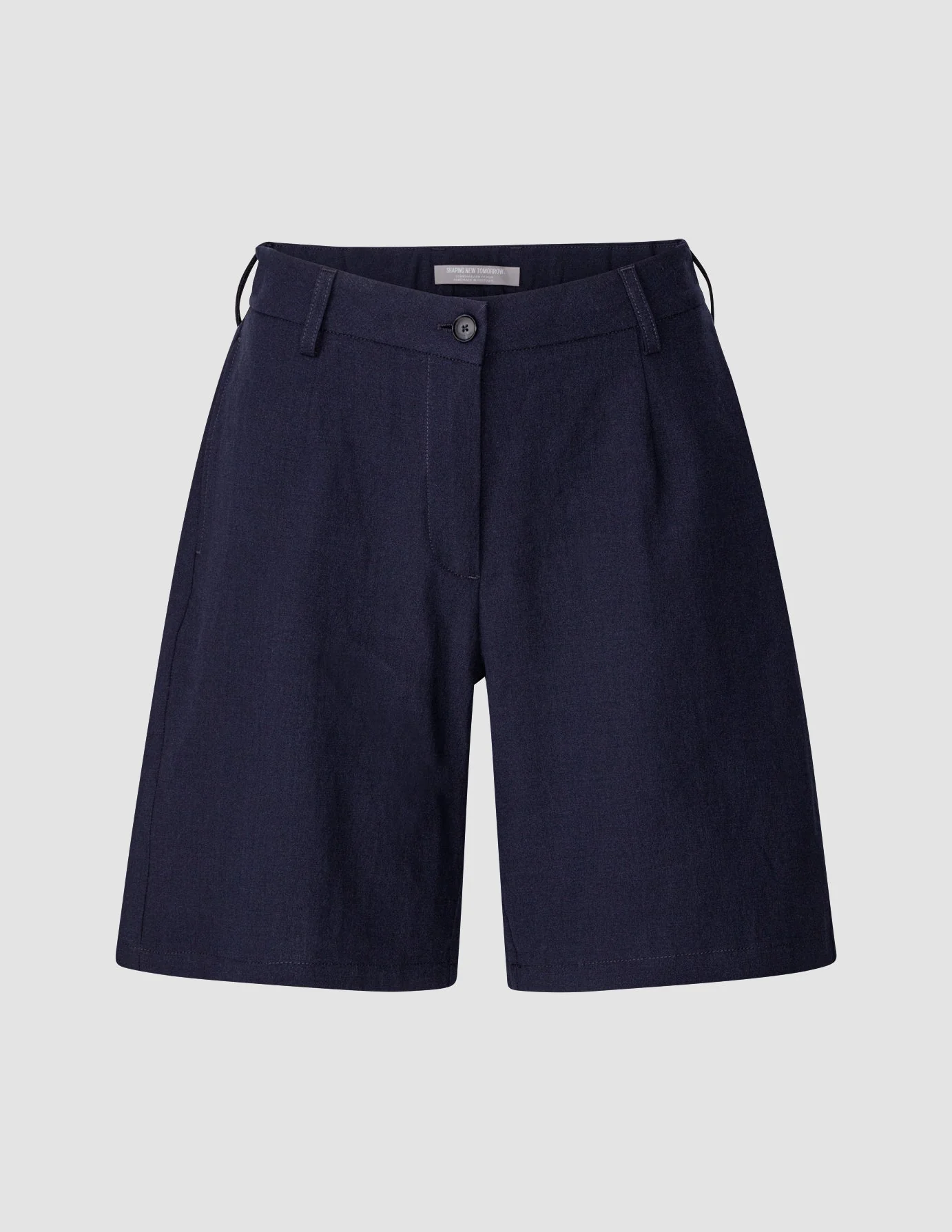 Linen Shorts Navy - Image 3