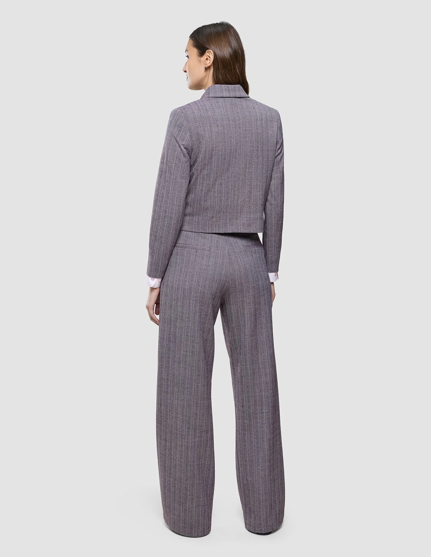 Women Serene Short Jacket Pink Winery Herringbone - Image 5
