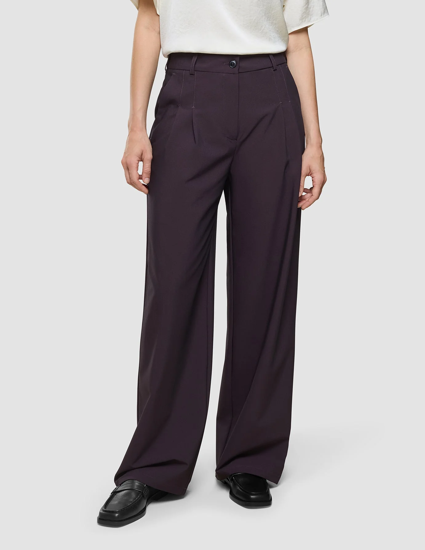 Women's Avira Pants Wide Burgundy Berry - Image 4
