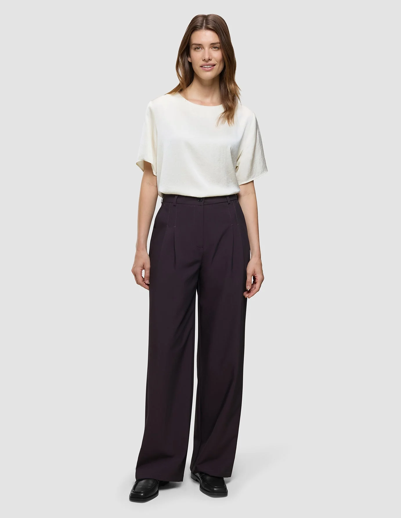 Women's Avira Pants Wide Burgundy Berry - Image 5