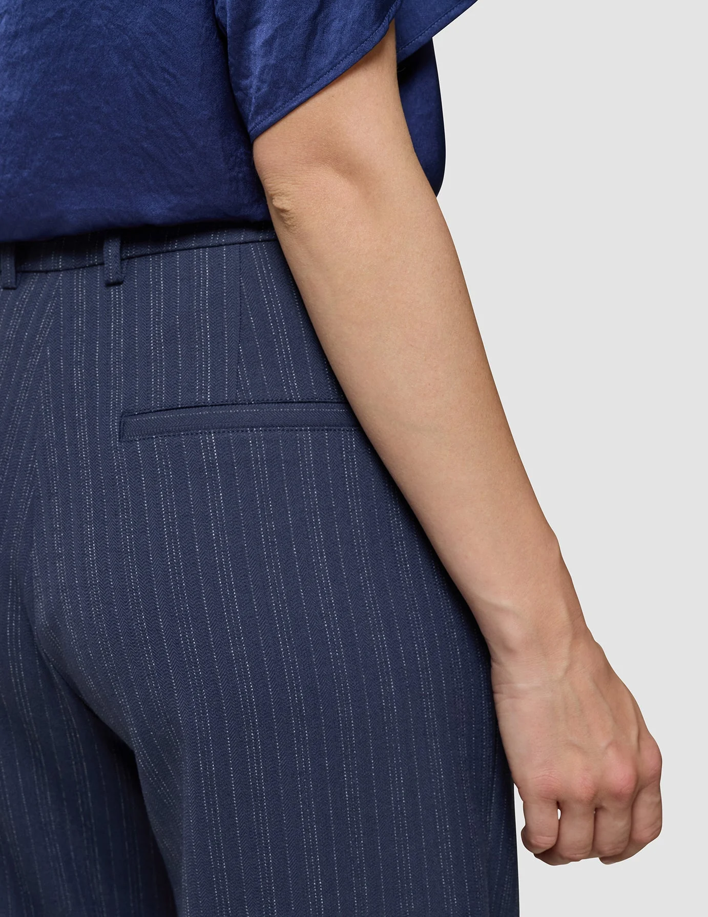 Women's Serene Pants Wide Marine Pinstripe - Image 6